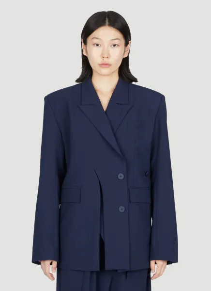 Signature Split Double-Breasted Blazer