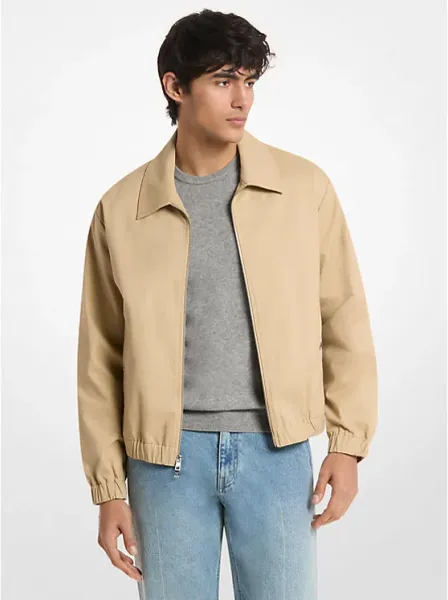 Cotton Blend Blouson Jacket