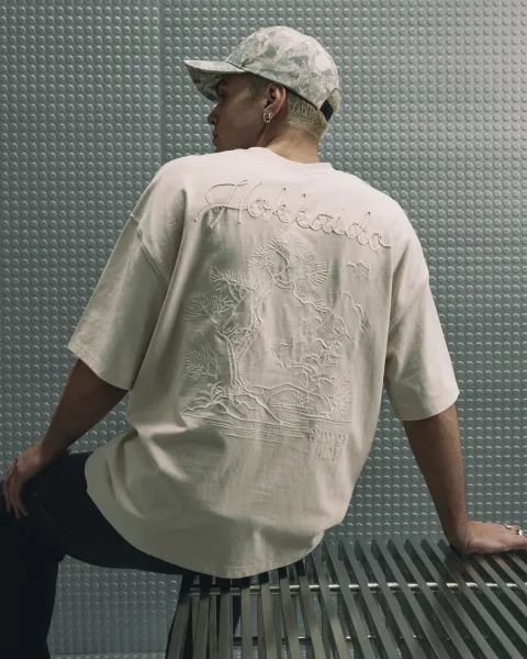 River Island Oversized Fit Cotton Hokkaido T-Shirt