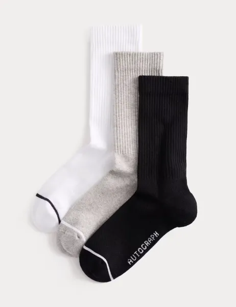 Autograph 3 Pack Pima Cotton Rich Socks Multi