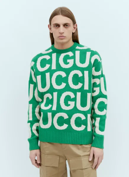Logo Intarsia Wool Sweater