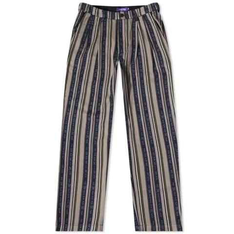 Striped Pleated Chino