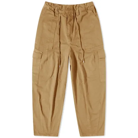 Twill Cargo Balloon Pants