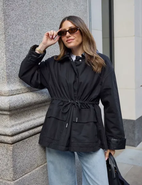 Pure Cotton Lightweight Jacket Black
