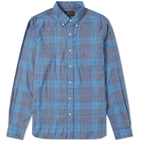 Button Down Fade Twill Check Shirt