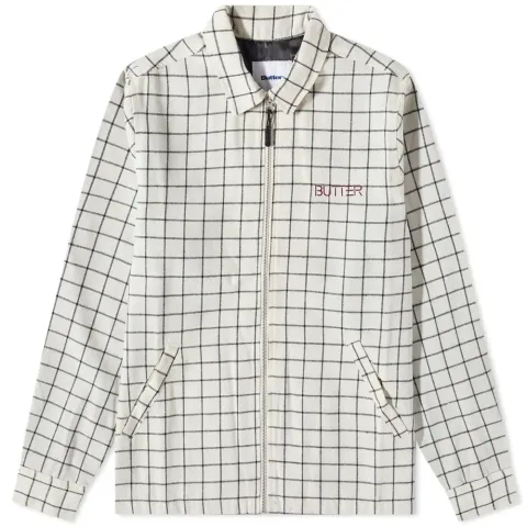 Grid Plaid Zip Jacket