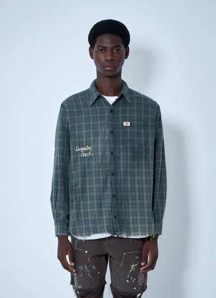 Distressed Flannel Shirt