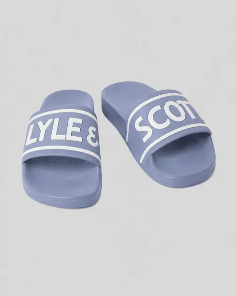 Lyle & Scott Logo Strap Slides