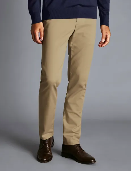 Charles Tyrwhitt Slim Fit Chinos Tan