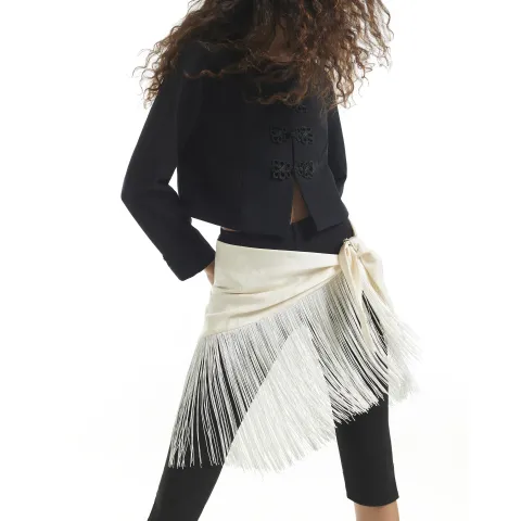 River Island Fringe Jacquard Hip Scarf