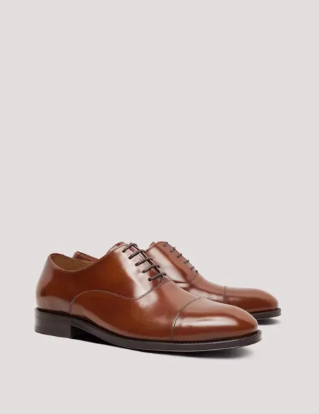 Leather Oxford Shoes Tan