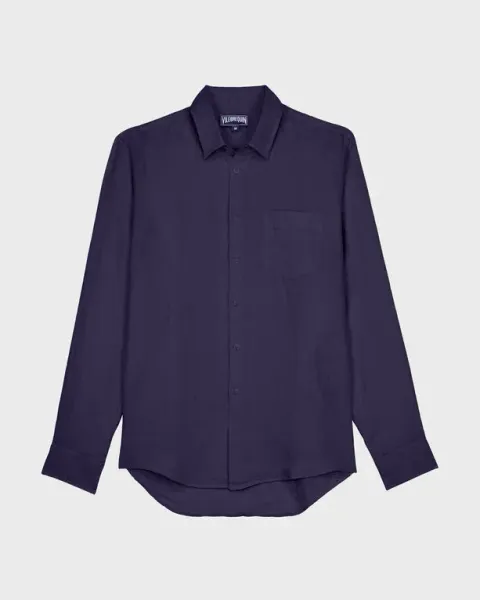 Vilebrequin Men Linen Shirt Solid