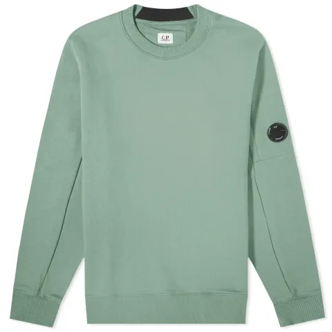 Diagonal Fleece Lens Crew Sweat