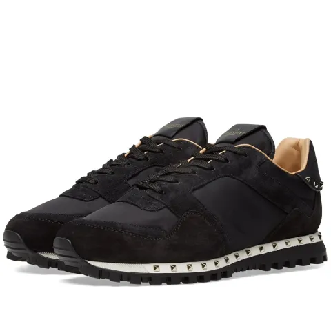 Nylon Camo Studded Sneaker