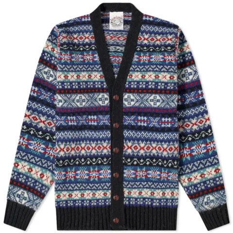 Jamieson's of Shetland Fair Isle V-Neck Cardigan