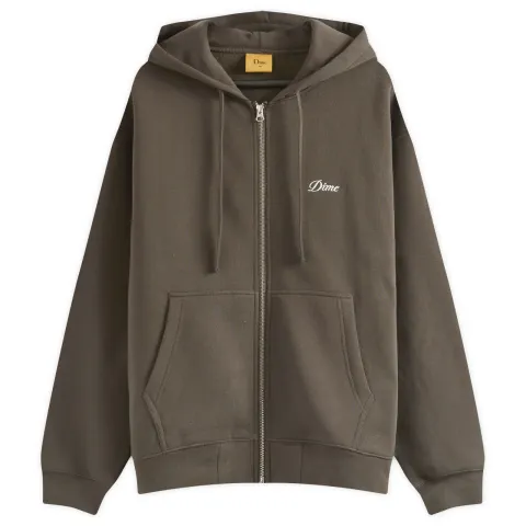 Cursive Small Logo Zip Hoodie