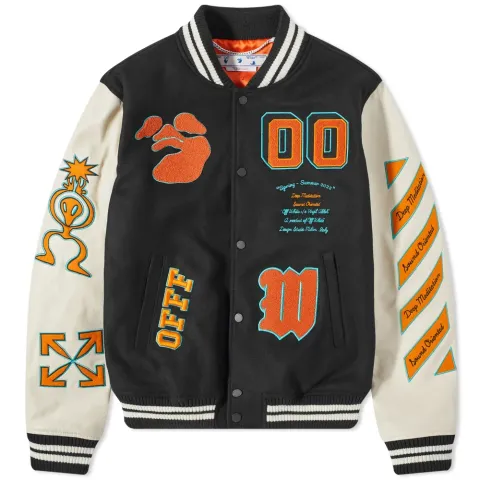 Graphics Leather Varsity Jacket