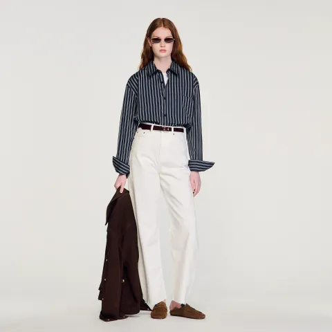 SANDRO Striped cotton shirt