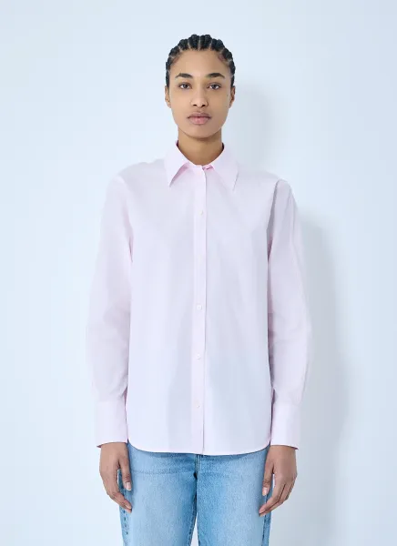 Kimono-Sleeve Poplin Shirt
