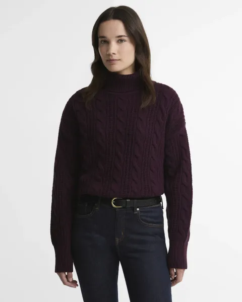 Agatha Wool Cable Knit Rollneck Jumper