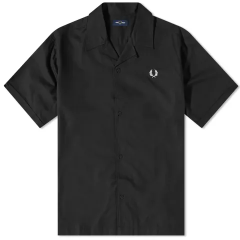 Tipped Hem Revere Collar Shirt