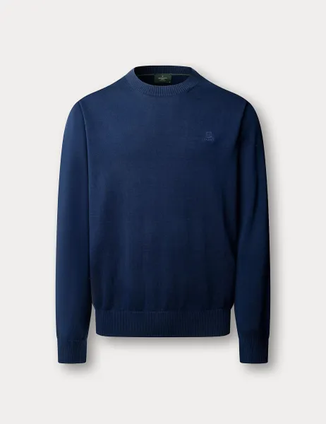 Hackett HRTG COTTON H CREW Navy