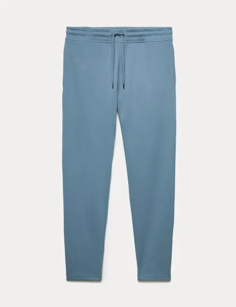 Marks & Spencer Cotton Rich Straight Leg Joggers Dark Airforce