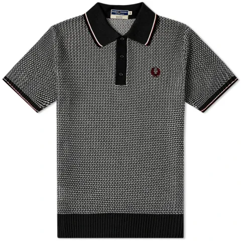 Fred Perry Reissue Two Colour Texture Knit Polo