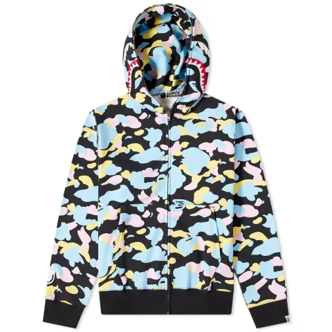 Newulti Camo Shark Relaxed Full Zip Hoodie