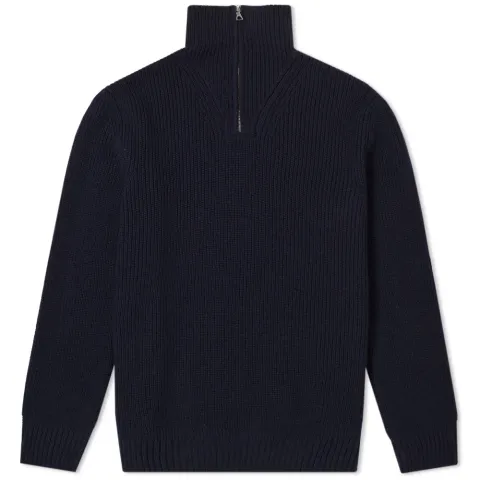 Merino Wool Half Zip Knit