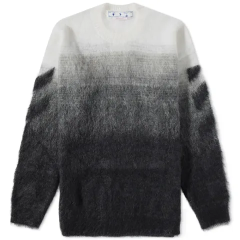 Diagonal Arrow Brushed Knit Crew Neck Knit
