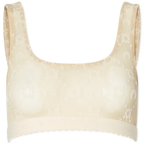Moonogram Mesh Flock Bralet Top