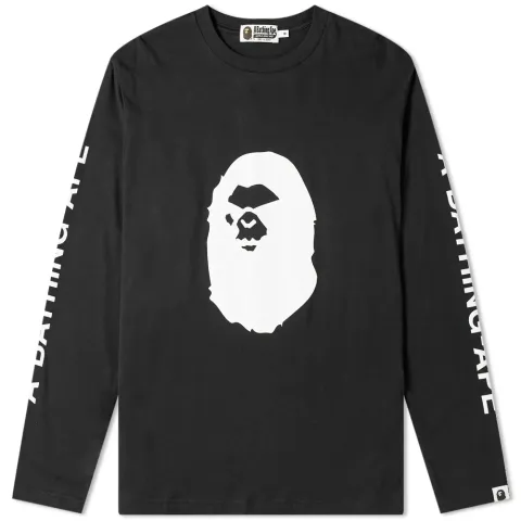 Long Sleeve Mad Face Wide T-Shirt