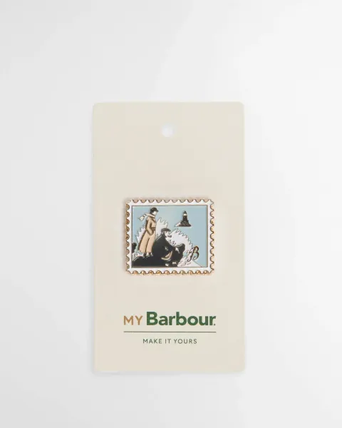 Postage Stamp Pin Badge