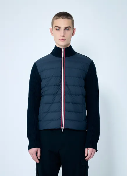 Zip-Up Padded Cardigan