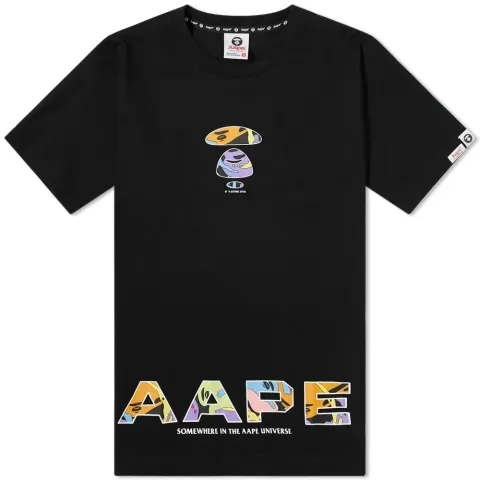 AAPE Multi Camo Small AAPE Head T-Shirt