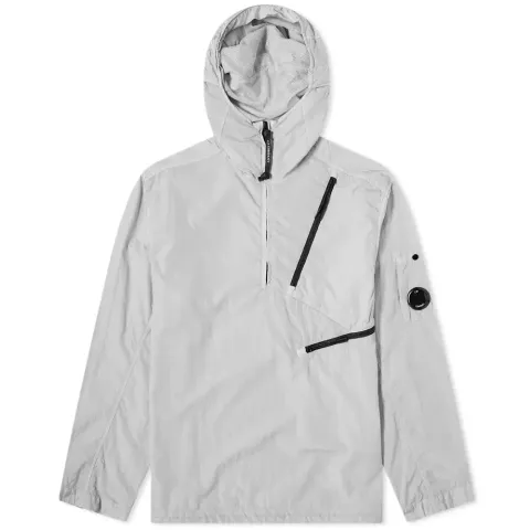 Nylon Zip Popover Overshirt