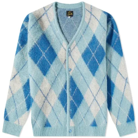 Mohair Argyle Cardigan