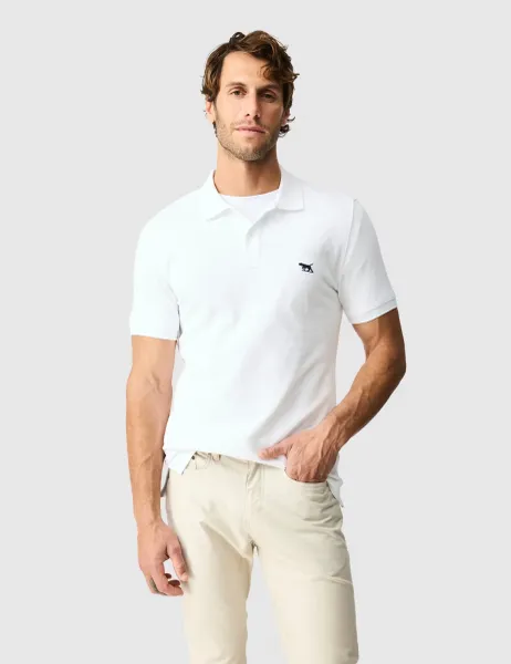 Rodd & Gunn Gunn Slim Fit Pure Cotton Polo Shirt Light Cream