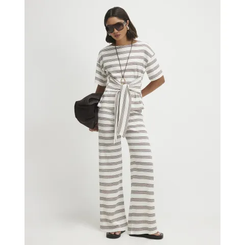 River Island Stripe Wide Leg Trousers