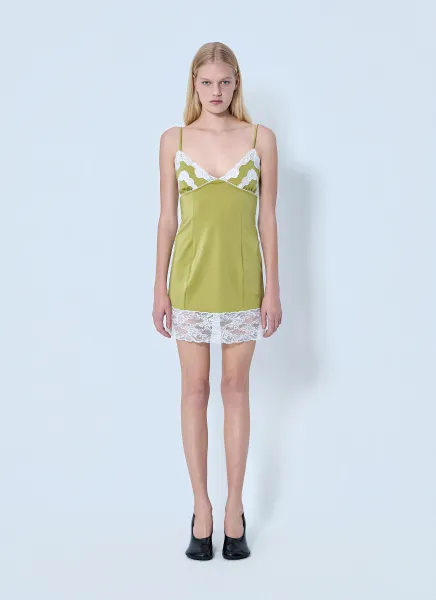 Lace Trimmed Slip Dress