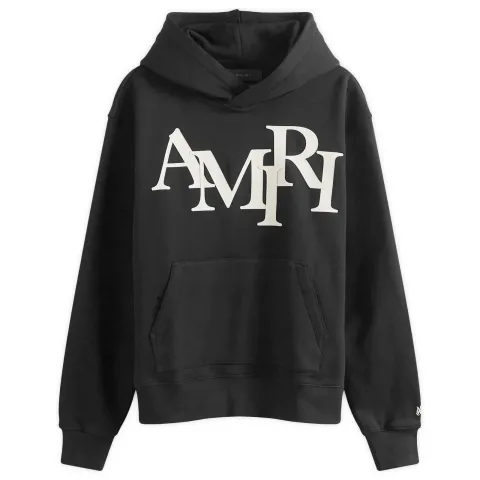 Staggered Logo Hoodie