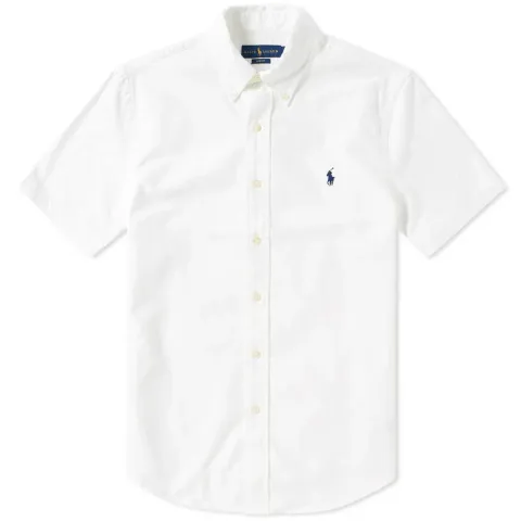 Short Sleeve Garment Dyed Oxford Shirt