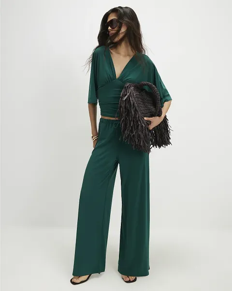 River Island Drawstring Wide Leg Trousers