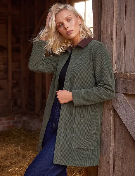 Roman Petite Cord Jacket Khaki Mix