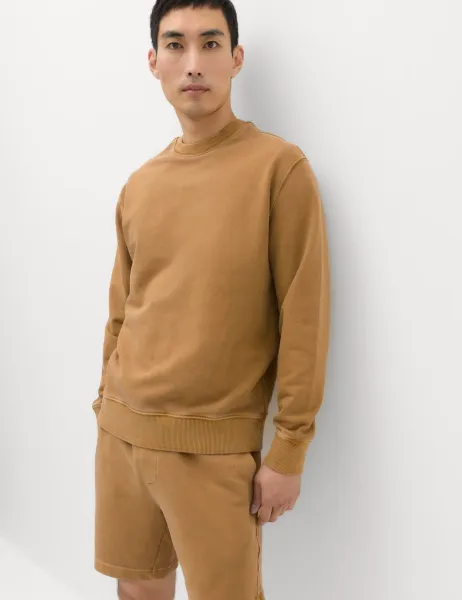 Marks & Spencer Pure Cotton Garment Dye Sweatshirt Butterscotch