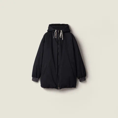 Gabardine down jacket