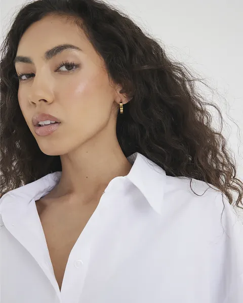 River Island Stainless Steel Hoop Earrings