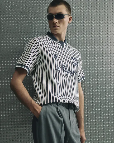 River Island Oversized Fit Striped Rugby Shirt