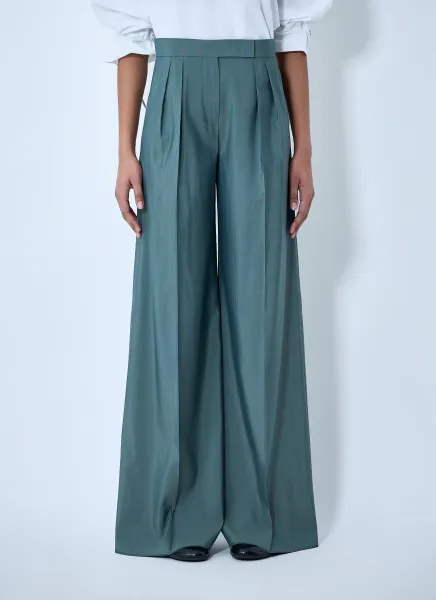 High-Waisted Wide-Leg Trousers
